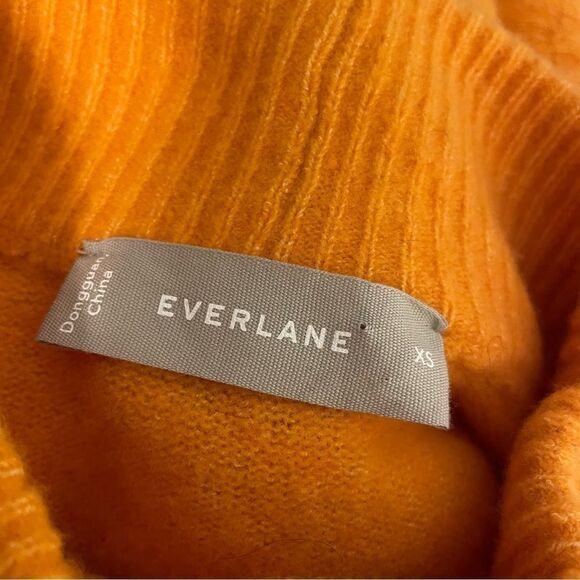 EVERLANE Orange Wool Yak Hair Blend Turtleneck Sweater Size XS - Picture 6 of 8